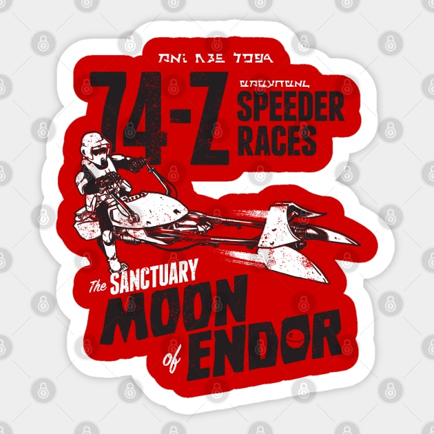 Sanctuary Speeder Race Sticker by mannypdesign